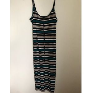 Urban outfitters striped button midi dress